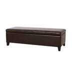 York Bonded Leather Storage Ottoman Bench by Christopher Knight Home