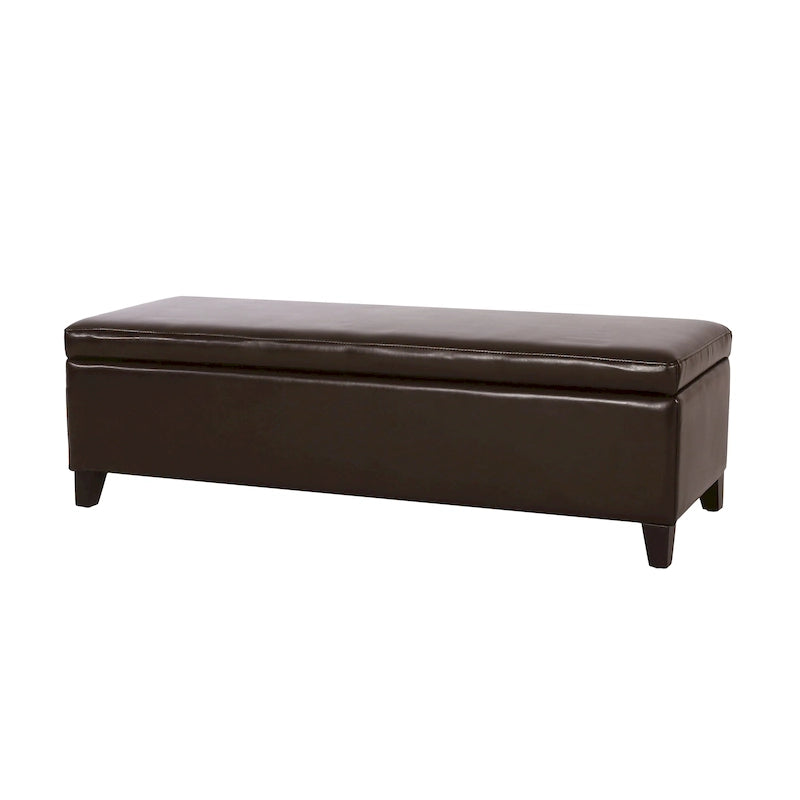 York Bonded Leather Storage Ottoman Bench by Christopher Knight Home