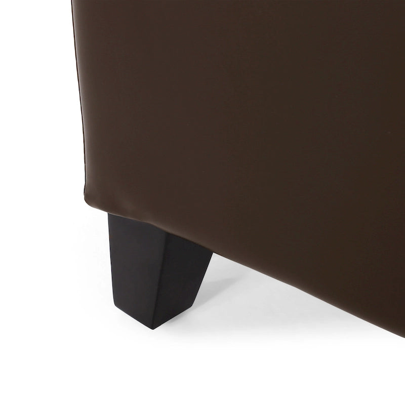 York Bonded Leather Storage Ottoman Bench by Christopher Knight Home