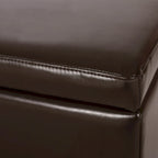 York Bonded Leather Storage Ottoman Bench by Christopher Knight Home