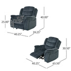 Hawthorne Steel Glider Recliner by Christopher Knight Home