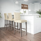 Leila Upholstered 31 Bar Height Barstool