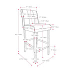 Leila Upholstered 31 Bar Height Barstool