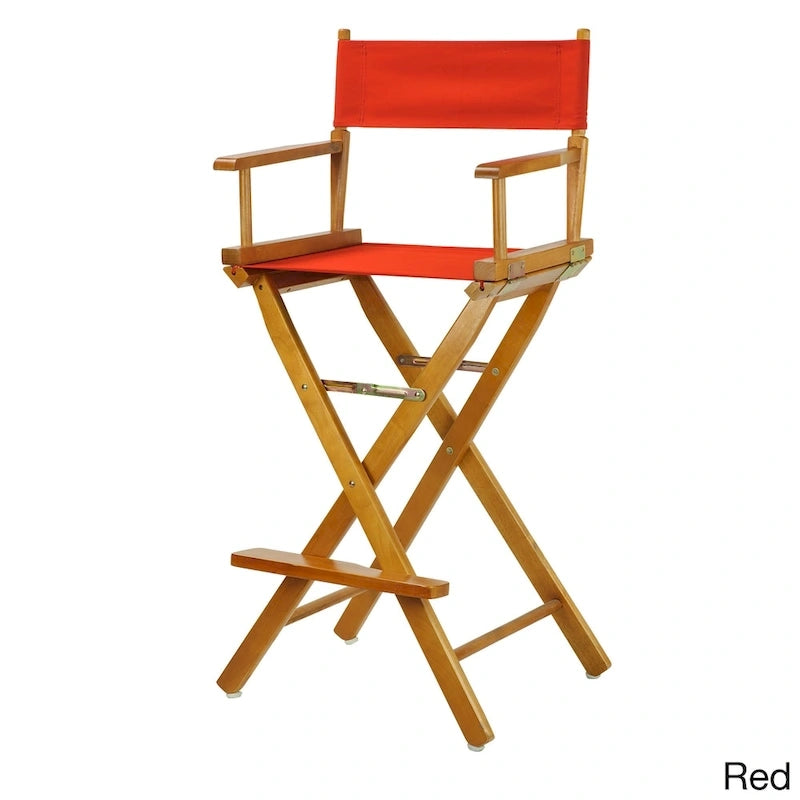 Honey Oak Frame 30-inch Director's Chair