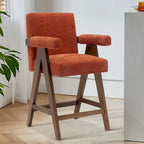 Contemporary Upholstered Counter Height Stools Single