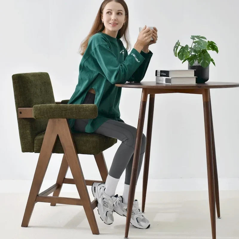 Contemporary Upholstered Counter Height Stools Single
