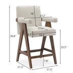 Contemporary Upholstered Counter Height Stools Single