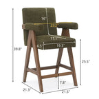 Contemporary Upholstered Counter Height Stools Single