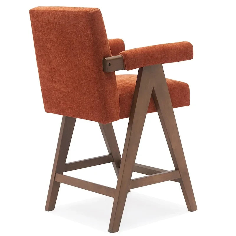 Contemporary Upholstered Counter Height Stools Single