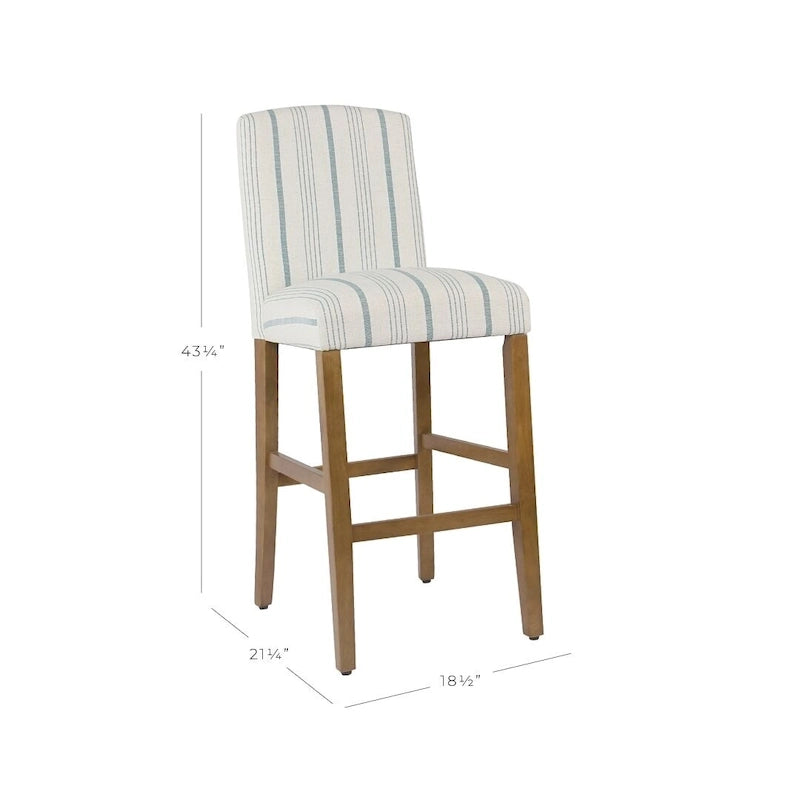 HomePop Classic Parsons High Back 29 Barstool - Blue Calypso Stripe - 29 inches