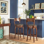 Lyla Swivel 29-inch Brown High Back Bar Height Barstool by iNSPIRE Q Classic