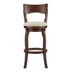 Lyla Swivel 29-inch Brown High Back Bar Height Barstool by iNSPIRE Q Classic