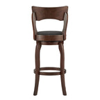 Lyla Swivel 29-inch Brown High Back Bar Height Barstool by iNSPIRE Q Classic