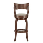 Lyla Swivel 29-inch Brown High Back Bar Height Barstool by iNSPIRE Q Classic