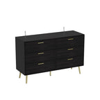 FUFU&GAGA Modern Double 6-Drawer Dresser Chest Of Drawers Cabinet