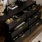 FUFU&GAGA Modern Double 6-Drawer Dresser Chest Of Drawers Cabinet