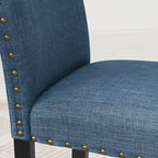 Roundhill Furniture Biony Fabric 29 Bar Stools with Nailhead Trim (Set of 2)