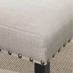 Roundhill Furniture Biony Fabric 29 Bar Stools with Nailhead Trim (Set of 2)