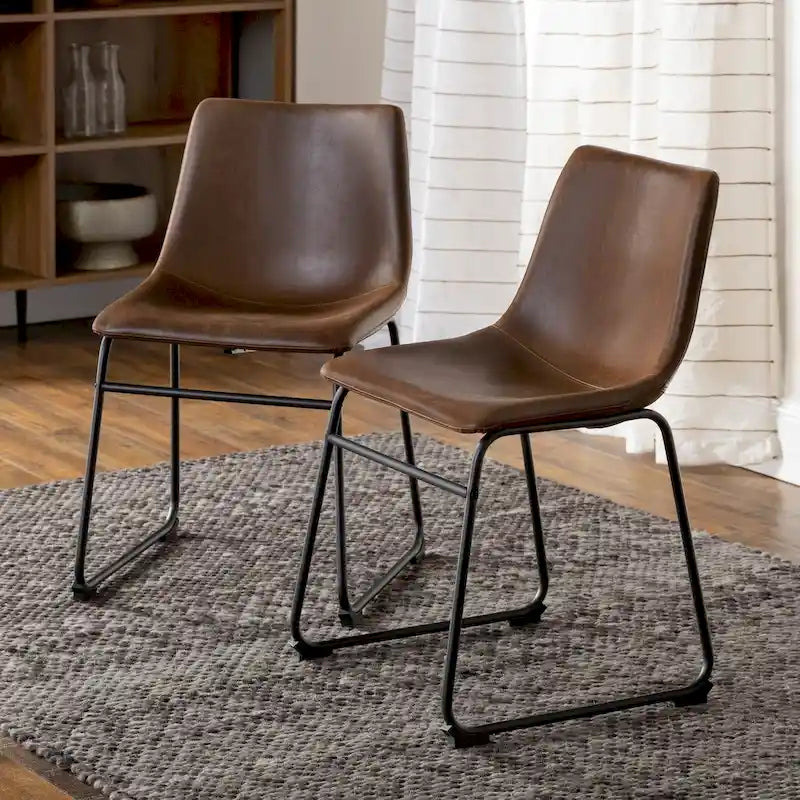 Middlebrook Prusiner Faux Leather Dining Chair (Set of 2)