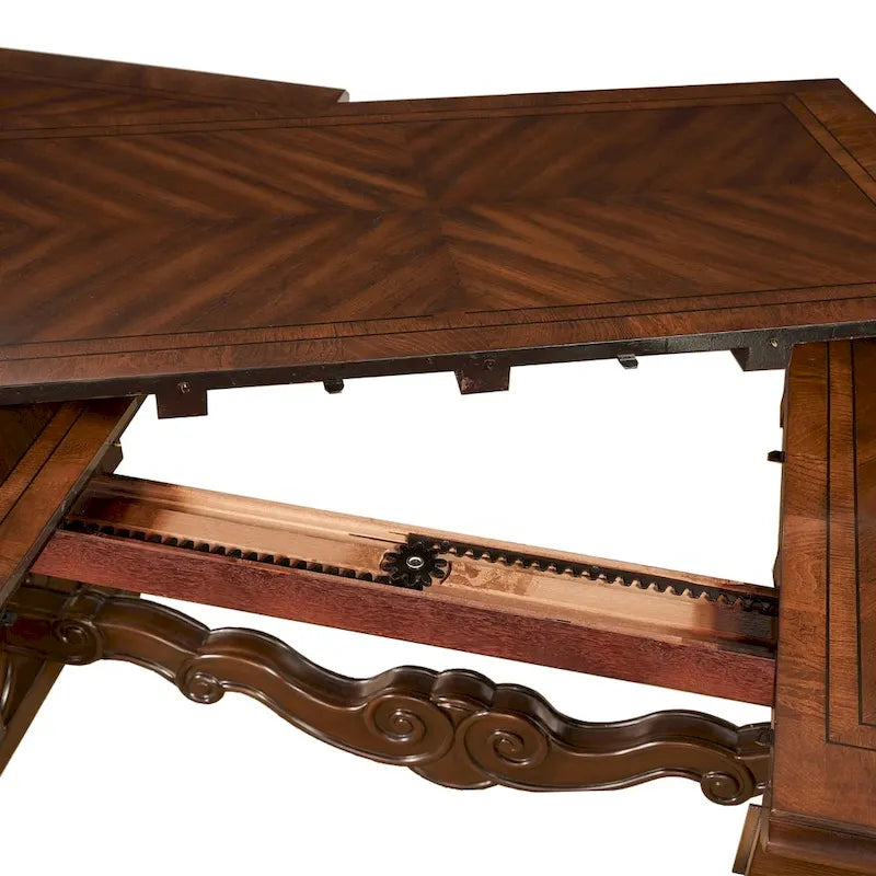 Richland 96 Inch Traditional Dining Table, Brown