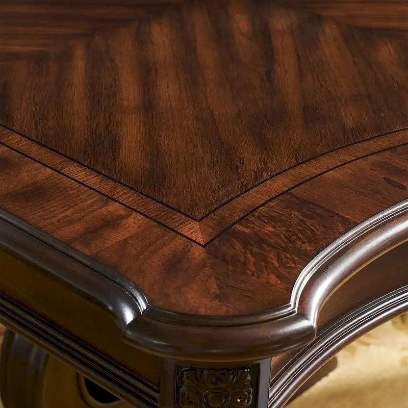 Richland 96 Inch Traditional Dining Table, Brown