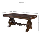 Richland 96 Inch Traditional Dining Table, Brown