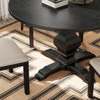 Roundhill Furniture Havre Pedestal Base Round Dining Table - N/A