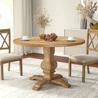 Roundhill Furniture Havre Pedestal Base Round Dining Table - N/A