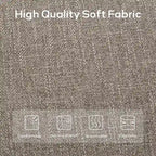 Upholstered Fabric Entryway Bench, Bedroom Bench for End of Bed Beige, Solid Wood 44-inch