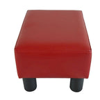 Meadow Modern Small Red Ottoman