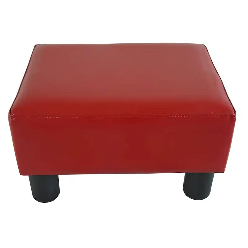 Meadow Modern Small Red Ottoman