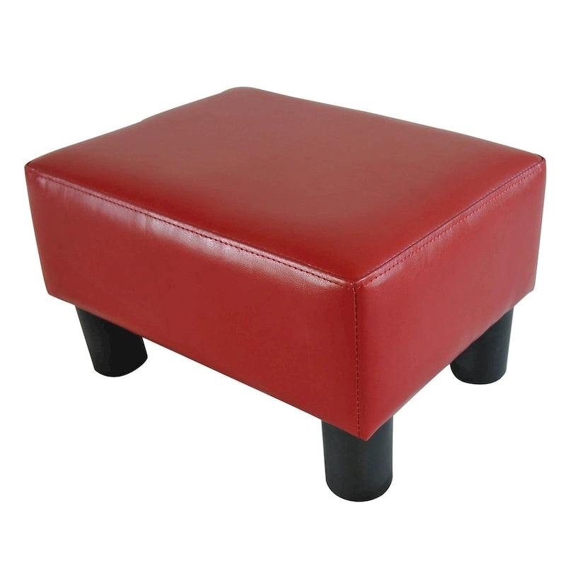 Meadow Modern Small Red Ottoman