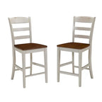 Homestyles Monarch 3-Piece Off-White Wood Kitchen Island Set with Drop Leaf Wood Top - 48' x 25' x 36'