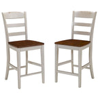 Homestyles Monarch 3-Piece Off-White Wood Kitchen Island Set with Drop Leaf Wood Top - 48' x 25' x 36'