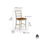 Homestyles Monarch 3-Piece Off-White Wood Kitchen Island Set with Drop Leaf Wood Top - 48' x 25' x 36'
