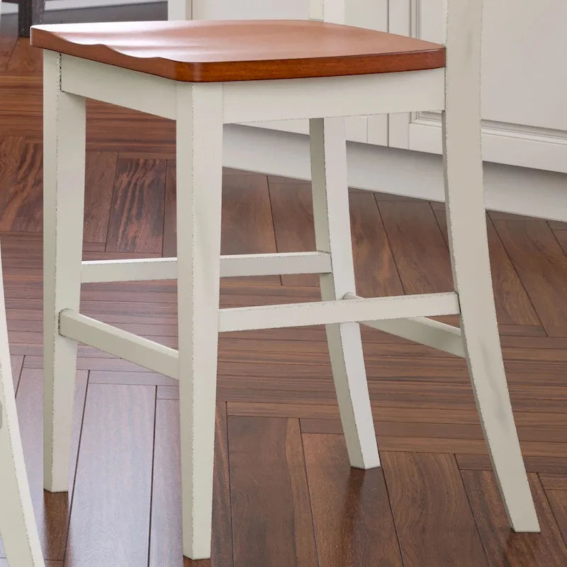 Homestyles Monarch 3-Piece Off-White Wood Kitchen Island Set with Drop Leaf Wood Top - 48' x 25' x 36'