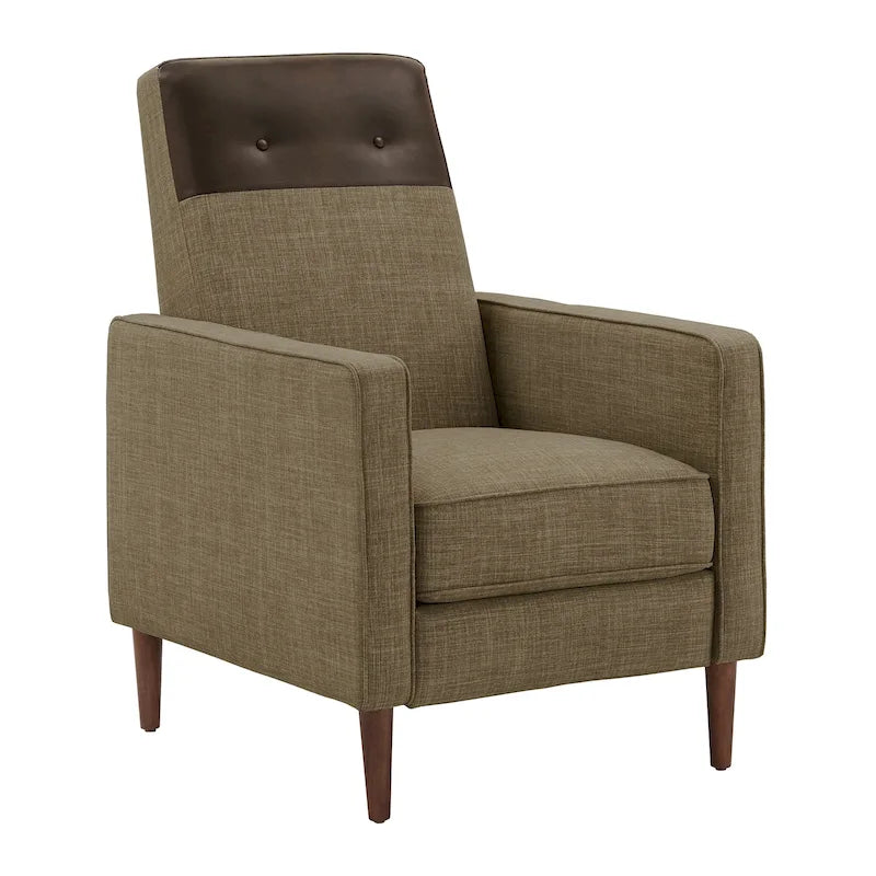Leo Two-tone Push-back Recliner Chair by iNSPIRE Q Classic