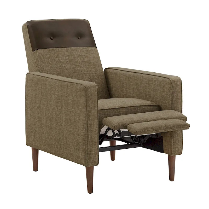 Leo Two-tone Push-back Recliner Chair by iNSPIRE Q Classic
