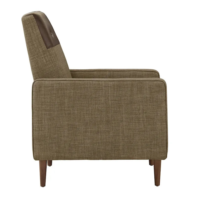 Leo Two-tone Push-back Recliner Chair by iNSPIRE Q Classic