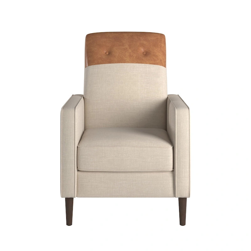 Leo Two-tone Push-back Recliner Chair by iNSPIRE Q Classic