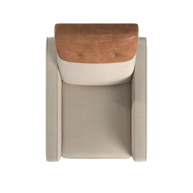 Leo Two-tone Push-back Recliner Chair by iNSPIRE Q Classic