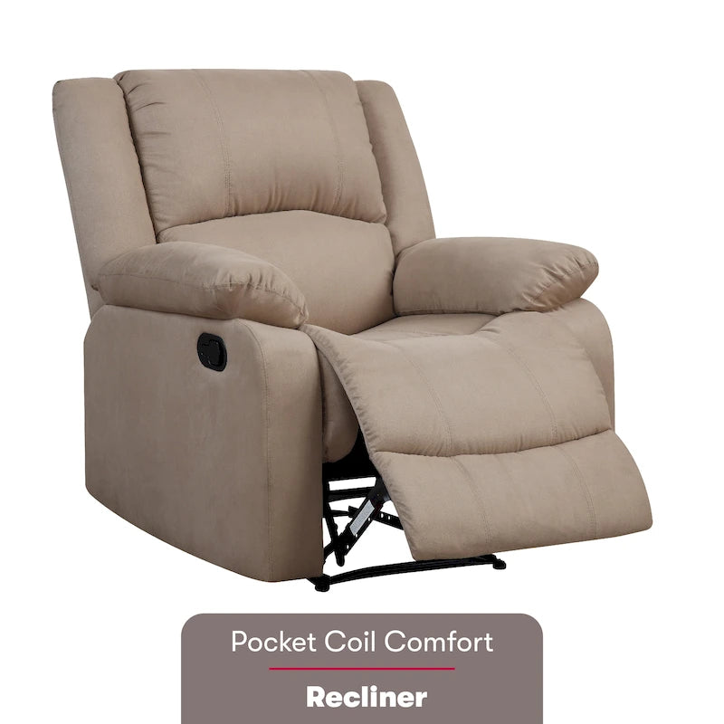 Relax A Lounger Porter Microfiber Manual Recliner by iLounge