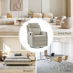 Diana Modern Polyester 360-degree Swivel Rocker Recliner by HULALA HOME