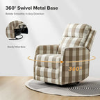 Diana Modern Polyester 360-degree Swivel Rocker Recliner by HULALA HOME