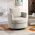 Modern Upholstered Swivel Barrel Chair for Living Room