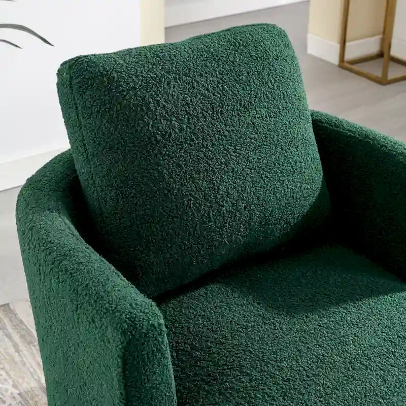 Modern Upholstered Swivel Barrel Chair for Living Room