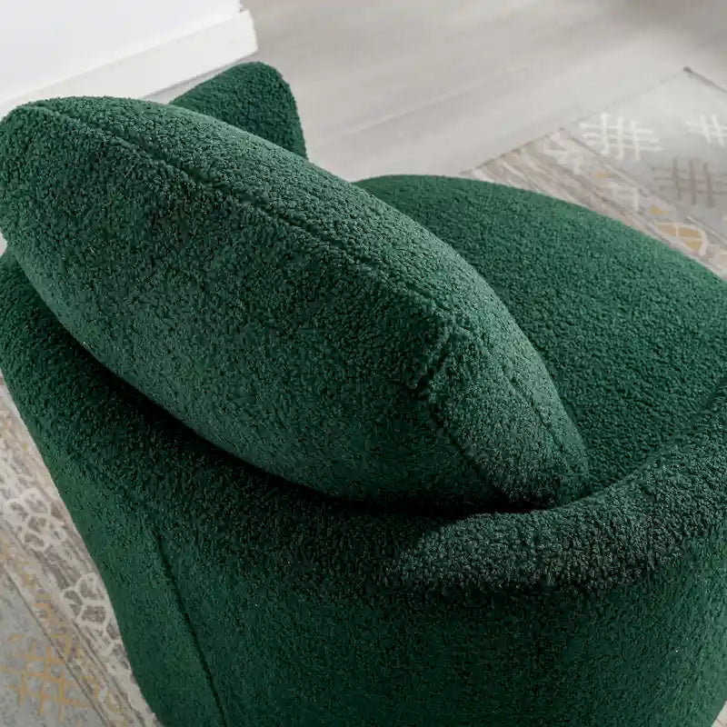 Modern Upholstered Swivel Barrel Chair for Living Room
