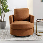 Modern Upholstered Swivel Barrel Chair for Living Room