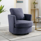 Modern Upholstered Swivel Barrel Chair for Living Room