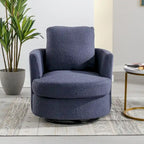 Modern Upholstered Swivel Barrel Chair for Living Room